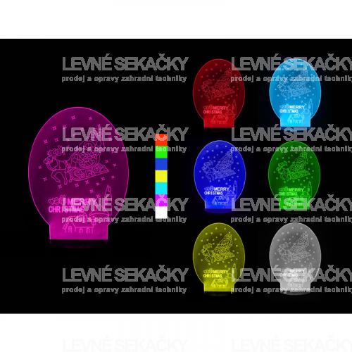 3D LED lampa - Vianočné sane - SA099